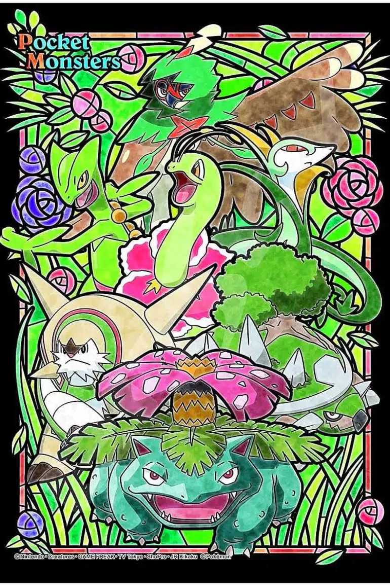 Pocket Monster Pokémon Til Børneværelset-Pokemon Grass Type Puslespil
