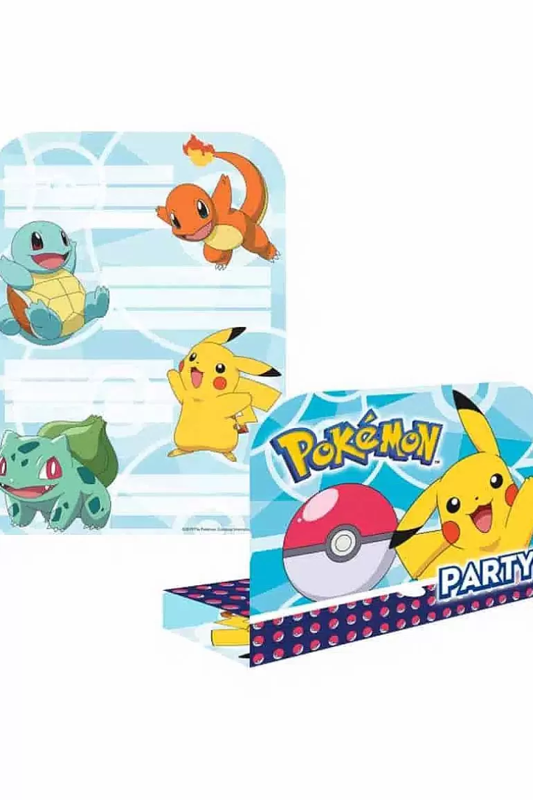 Pocket Monster Pokémon Til Børneværelset-Pokemon Invitationer X 8
