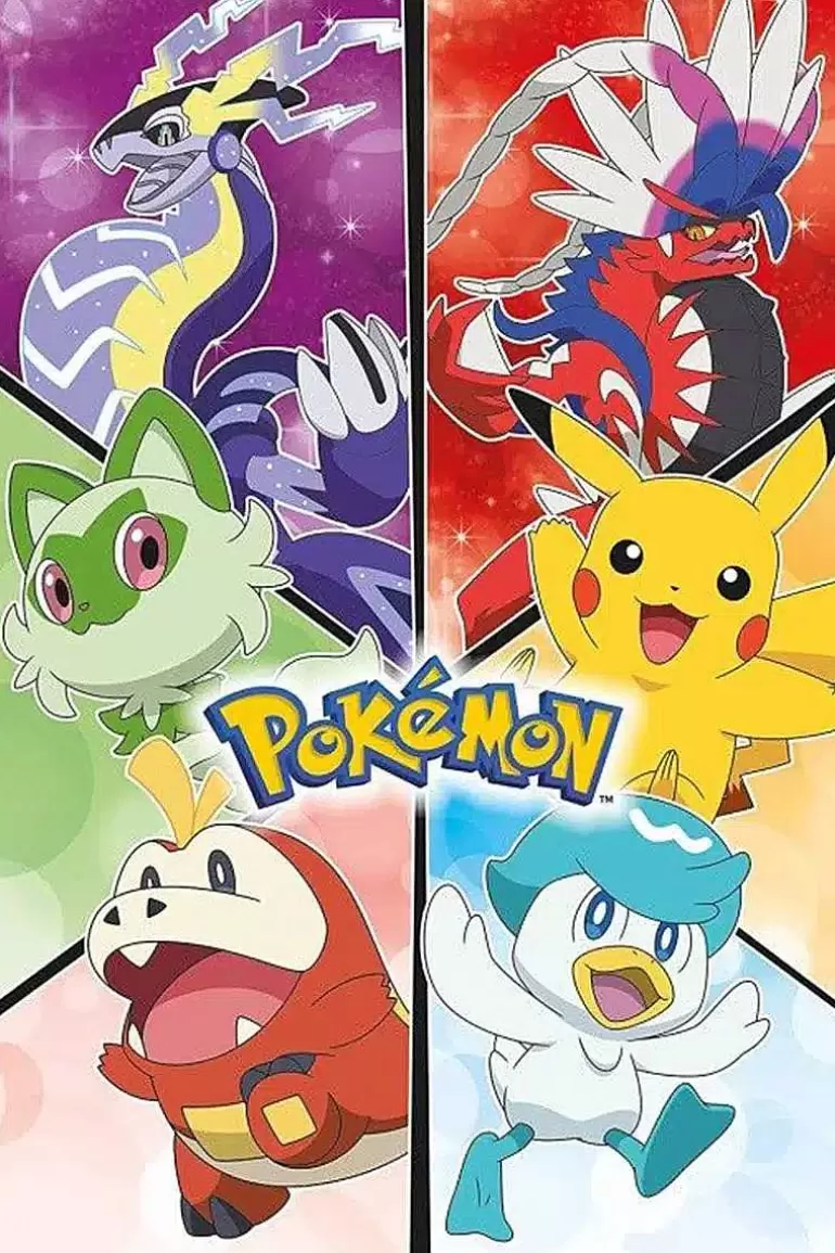 Pocket Monster Pokémon Til Børneværelset-Pokemon Scarlet & Violet Plakat