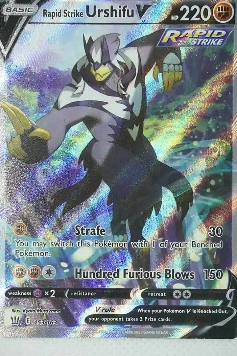Pocket Monster Pokémon Kort-Rapid Strike Urshifu V 153/163 Full Art