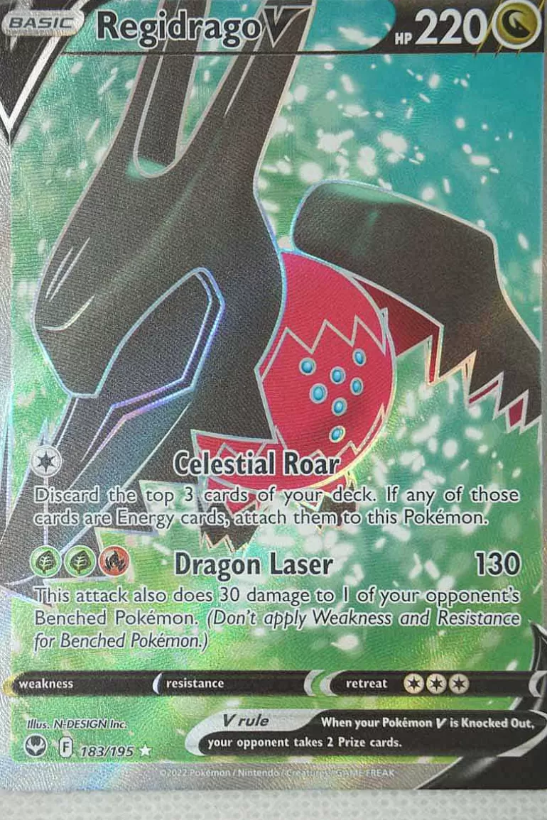 Pocket Monster Pokémon Kort-Regidrago V 183/195 Full Art