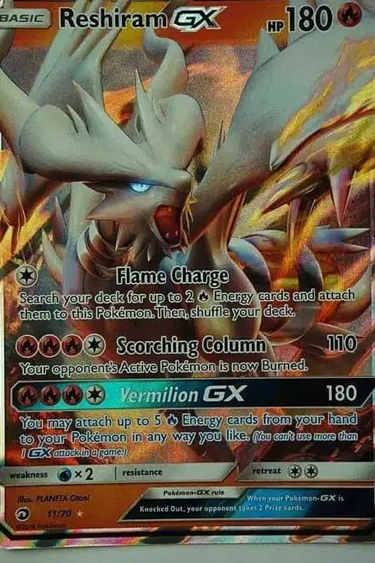 Pocket Monster Pokémon Kort-Reshiram Gx 11/70