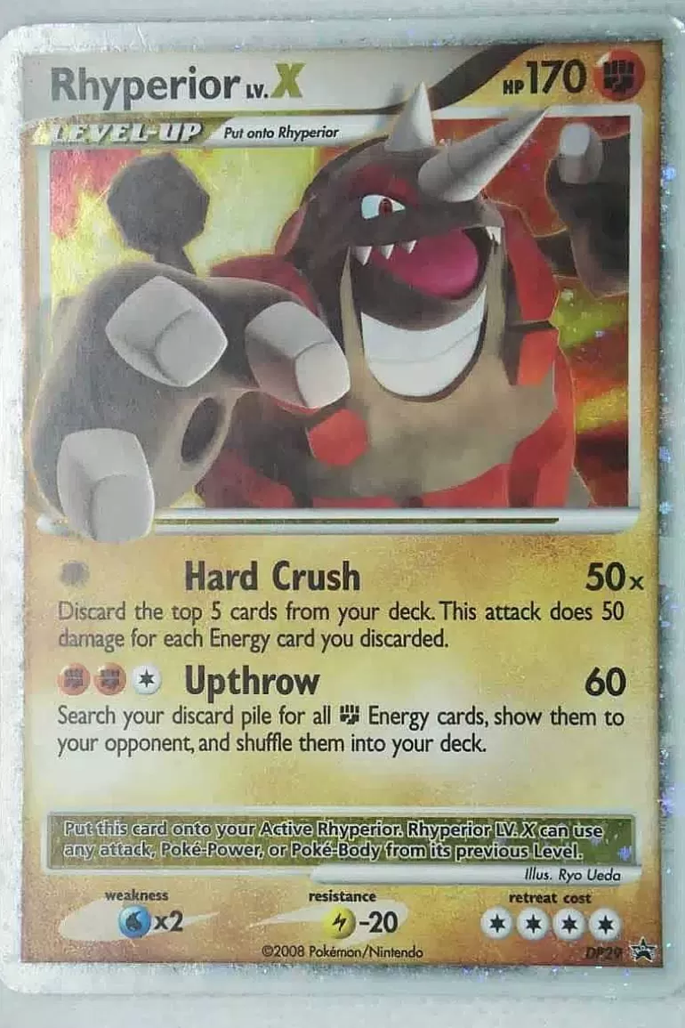 Pocket Monster Pokémon Kort-Rhyperior Lv. X Dp29 Brugt