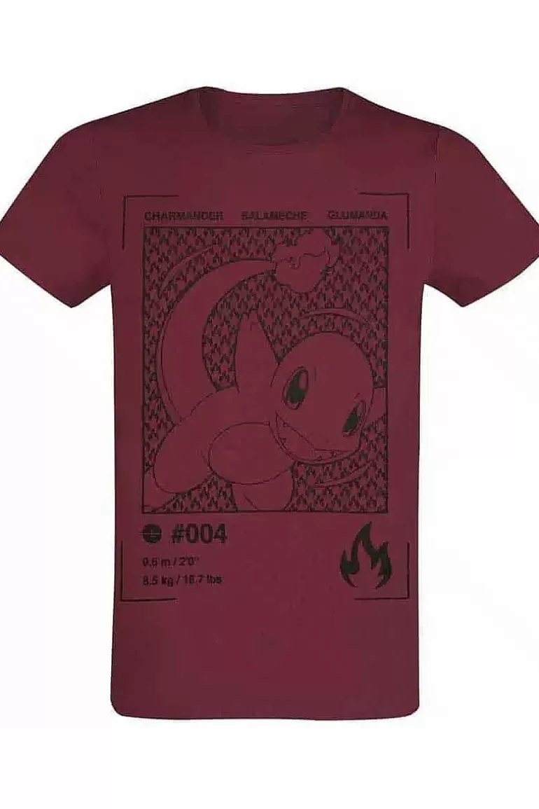 Pocket Monster Pokémon Til Børneværelset-Rod T Shirt Med Chamander Small