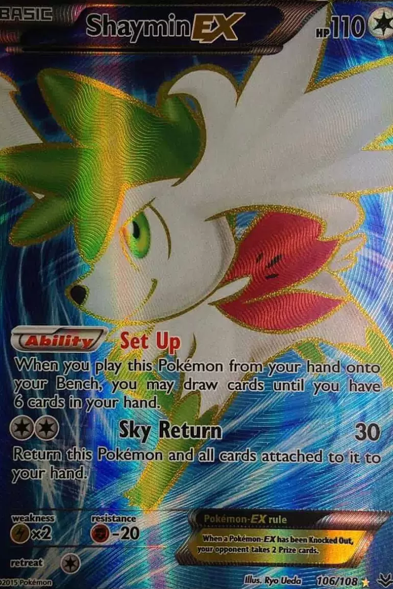 Pocket Monster Pokémon Kort-Shaymin Ex 106/108 Full Art