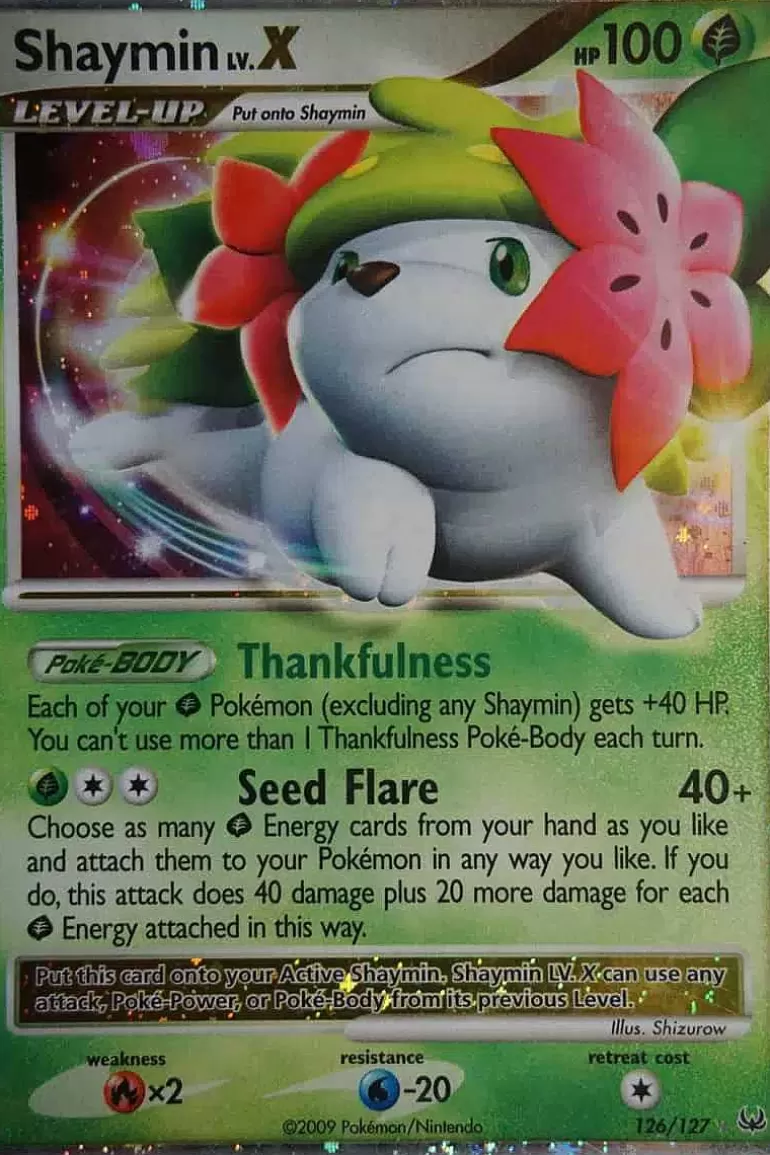 Pocket Monster Pokémon Kort-Shaymin Lv.X 126/127