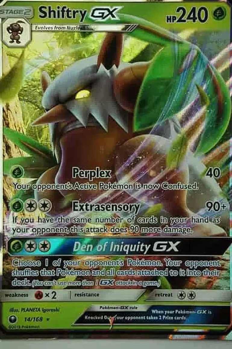 Pocket Monster Pokémon Kort-Shiftry Gx 14/168