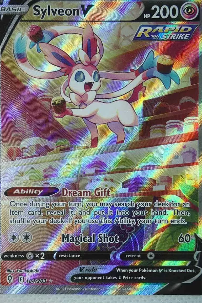 Pocket Monster Pokémon Kort-Sylveon V 184/203 Alternate Art