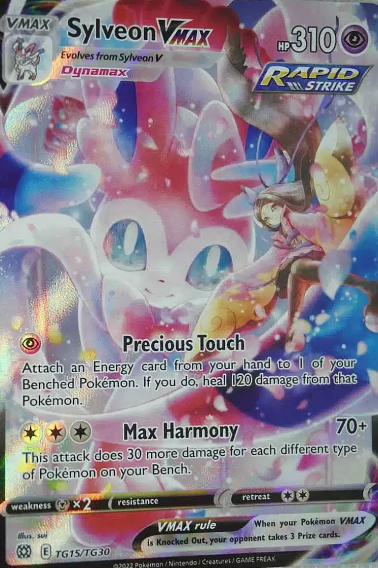 Pocket Monster Pokémon Kort-Sylveon Vmax Tg15/Tg30
