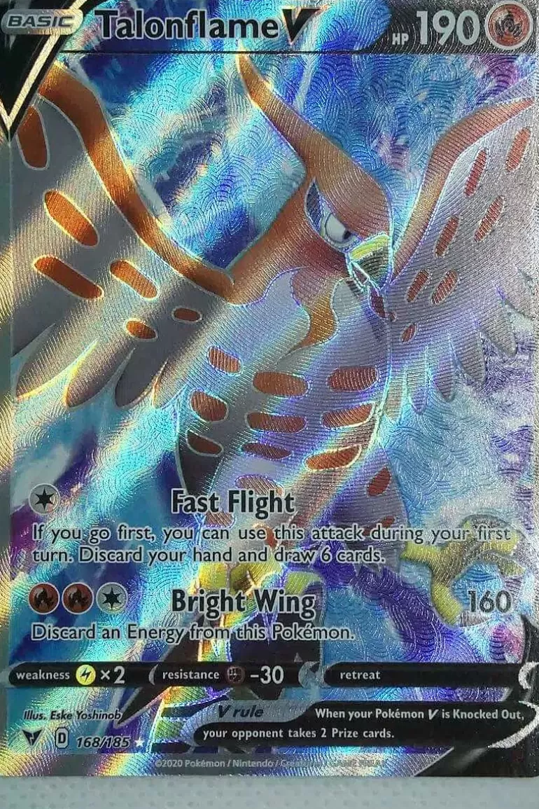 Pocket Monster Pokémon Kort-Talonflame V 168/185 Full Art