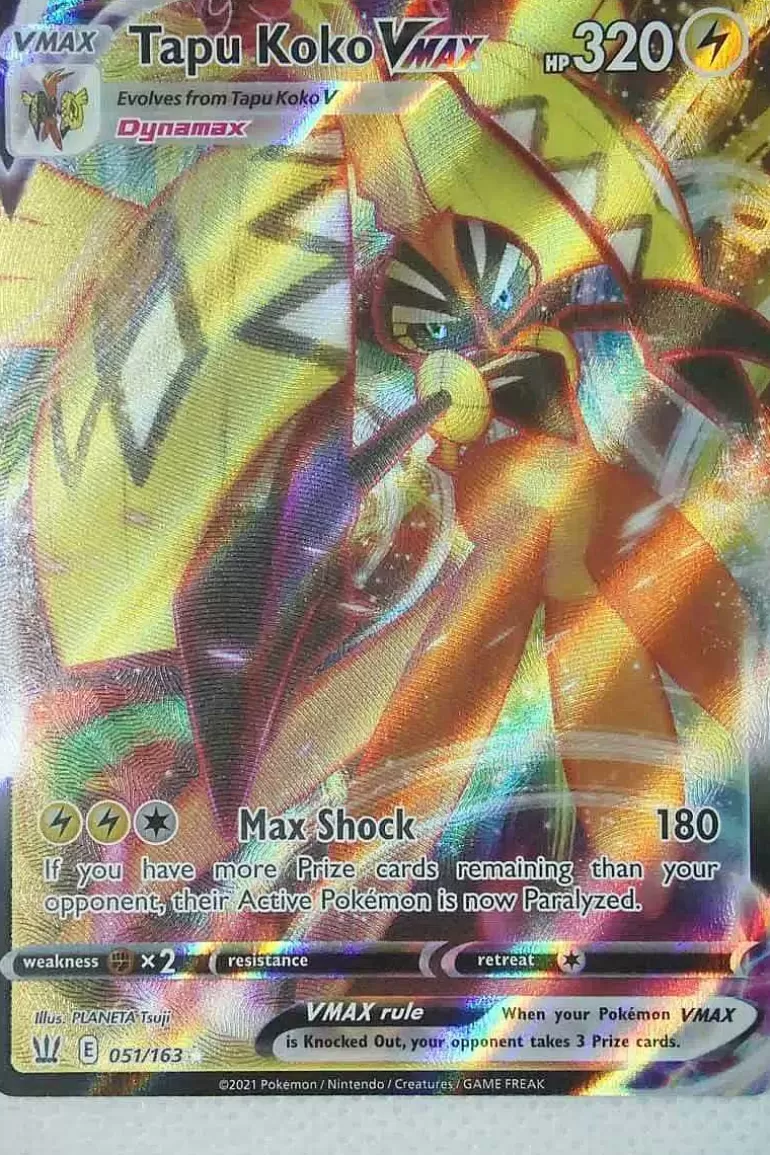Pocket Monster Pokémon Kort-Tapu Koko Vmax 51/163