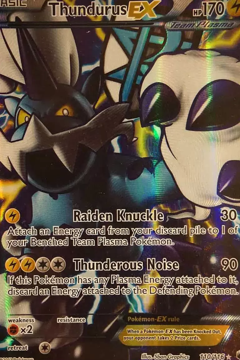 Pocket Monster Pokémon Kort-Thundurus Ex 110/116 Full Art