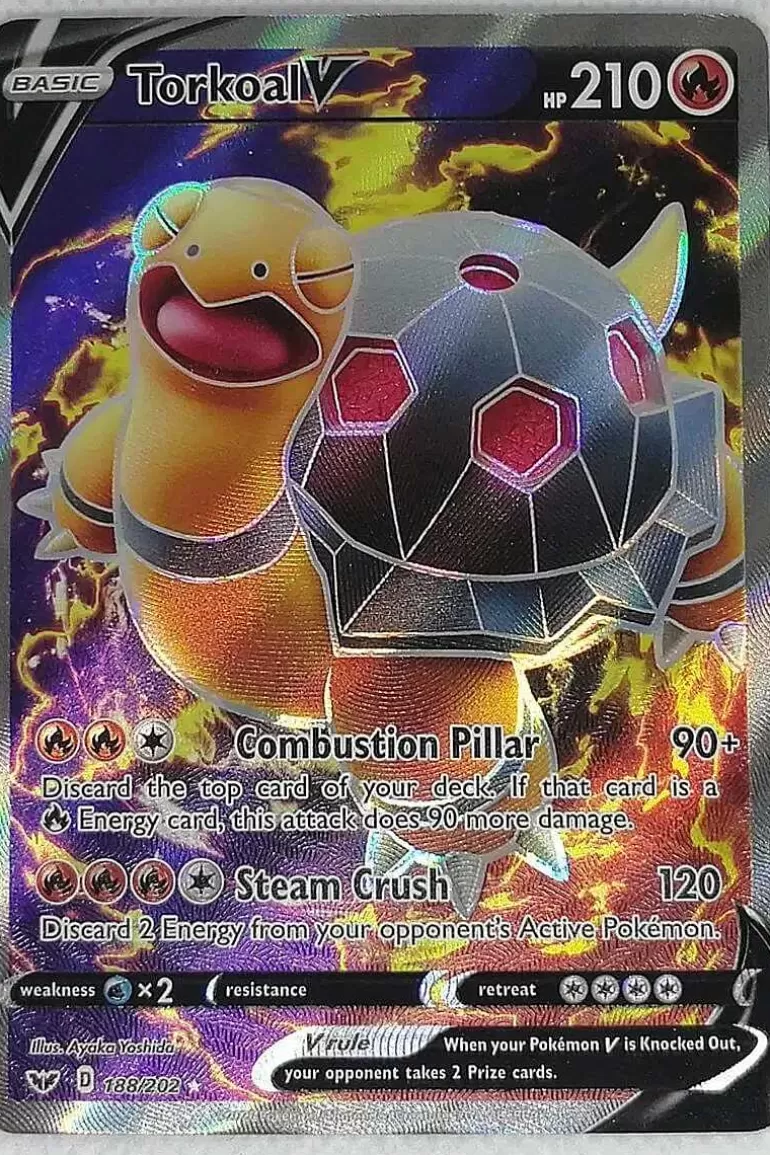 Pocket Monster Pokémon Kort-Torkoal V 188/202 Full Art