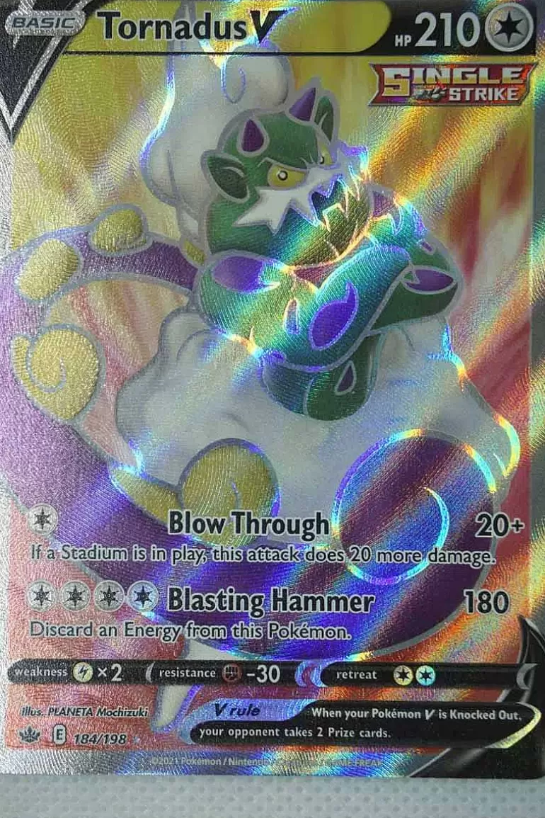 Pocket Monster Pokémon Kort-Tornadus V 184/198 Full Art