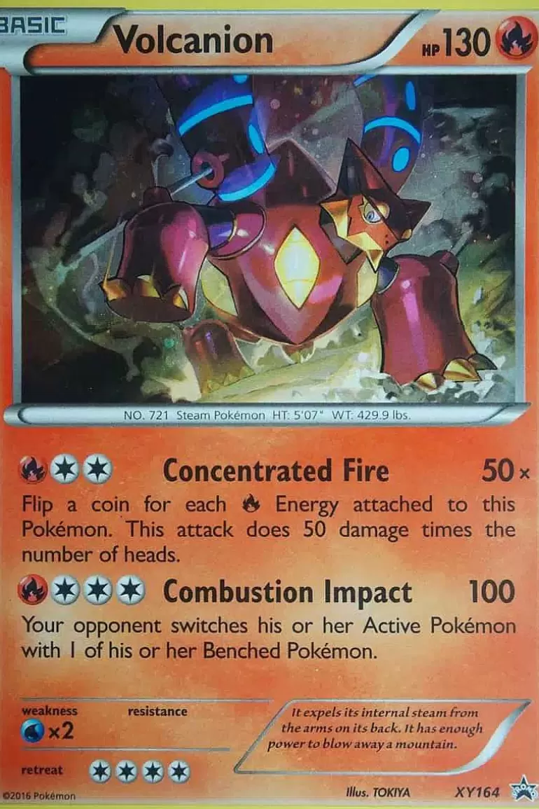 Pocket Monster Pokémon Kort-Volcanion Xy164 Holo Promo